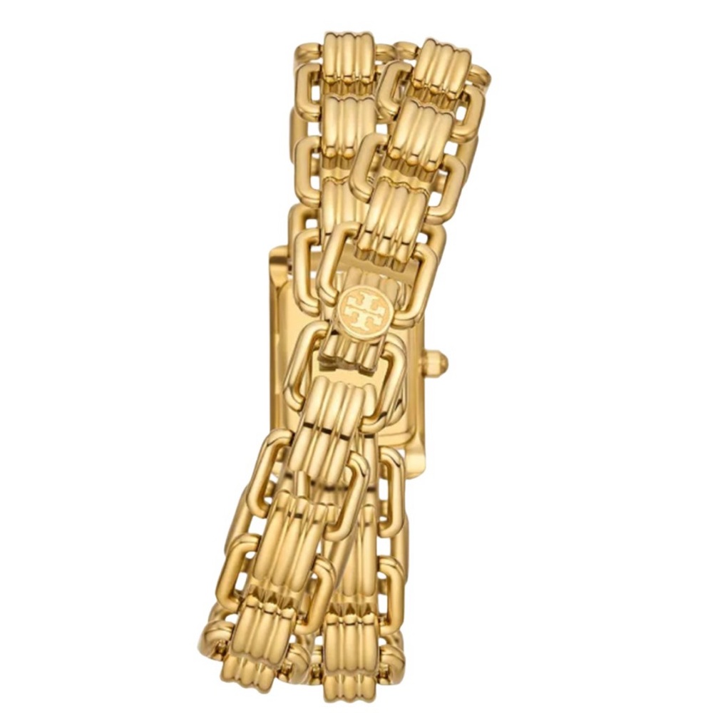 NIB Tory Burch "The Elanor" 3 in one Beautiful long gold watch, wrap or strap - Picture 3 of 11